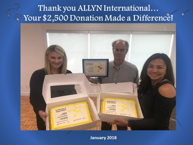 allyn international 2018 donation